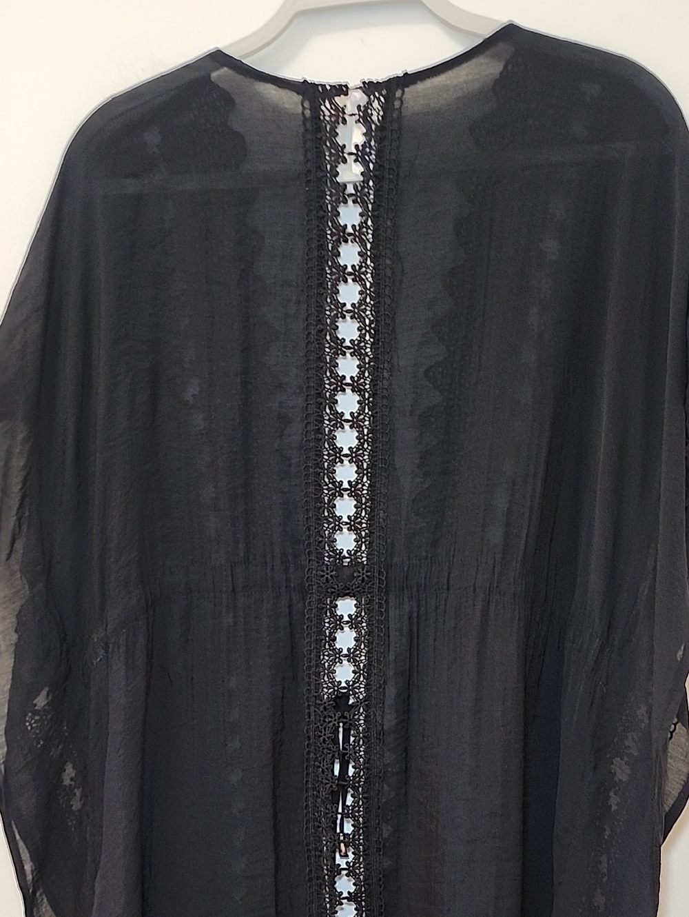 ELAN Vivi crochet Cover Up tie front boho slouchy women’s Lace Sz Small/ Meduim - Picture 13 of 16
